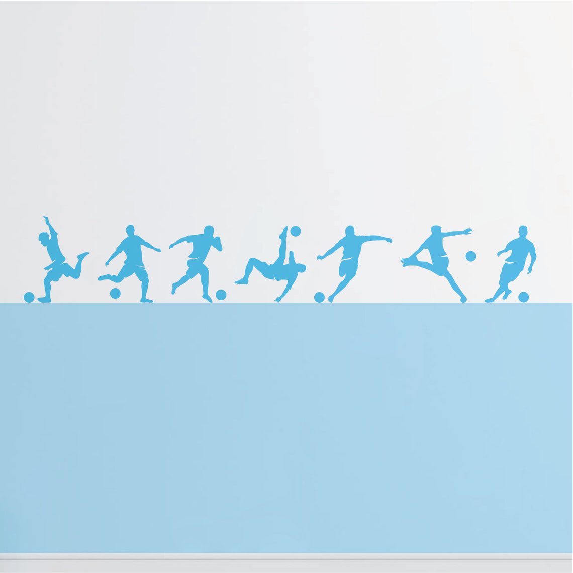 Set of 7 | FOOTBALL PLAYERS | Removable Vinyl Wall Decal Stickers | Kids Bedroom Sporty Decor - Image 7