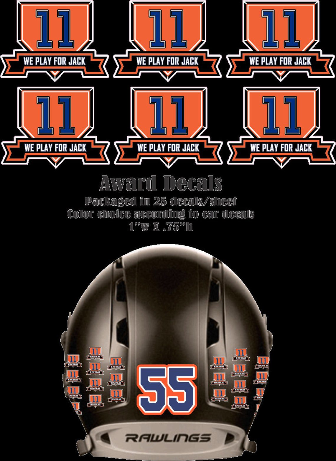 Football Helmet Award & Pride Decals Stickers Great Pride Stickers for baseball Hockey Sports Teams Players, Sold in Sheets of 25*** - Image 7