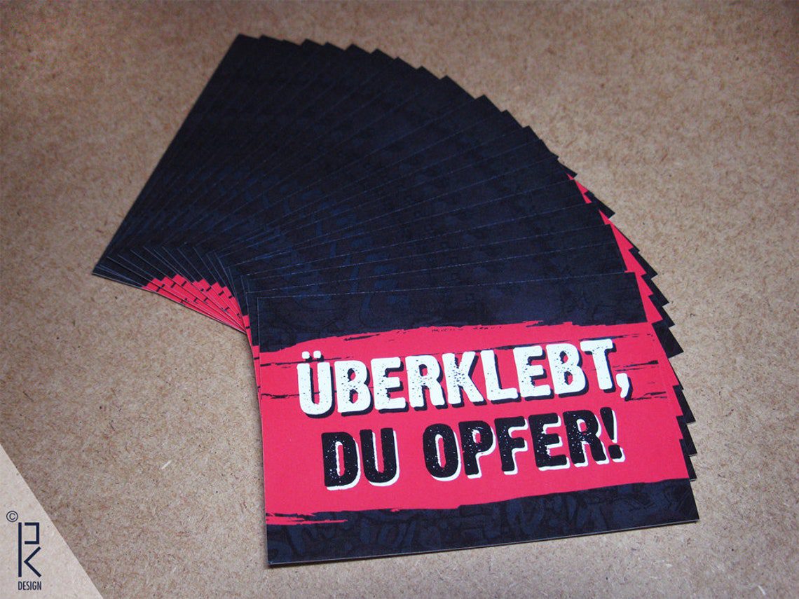 20 stickers / stickers A7 "COVER IT, YOU VICTIM!" - Anti Propaganda - Ultras, Hools - Image 5