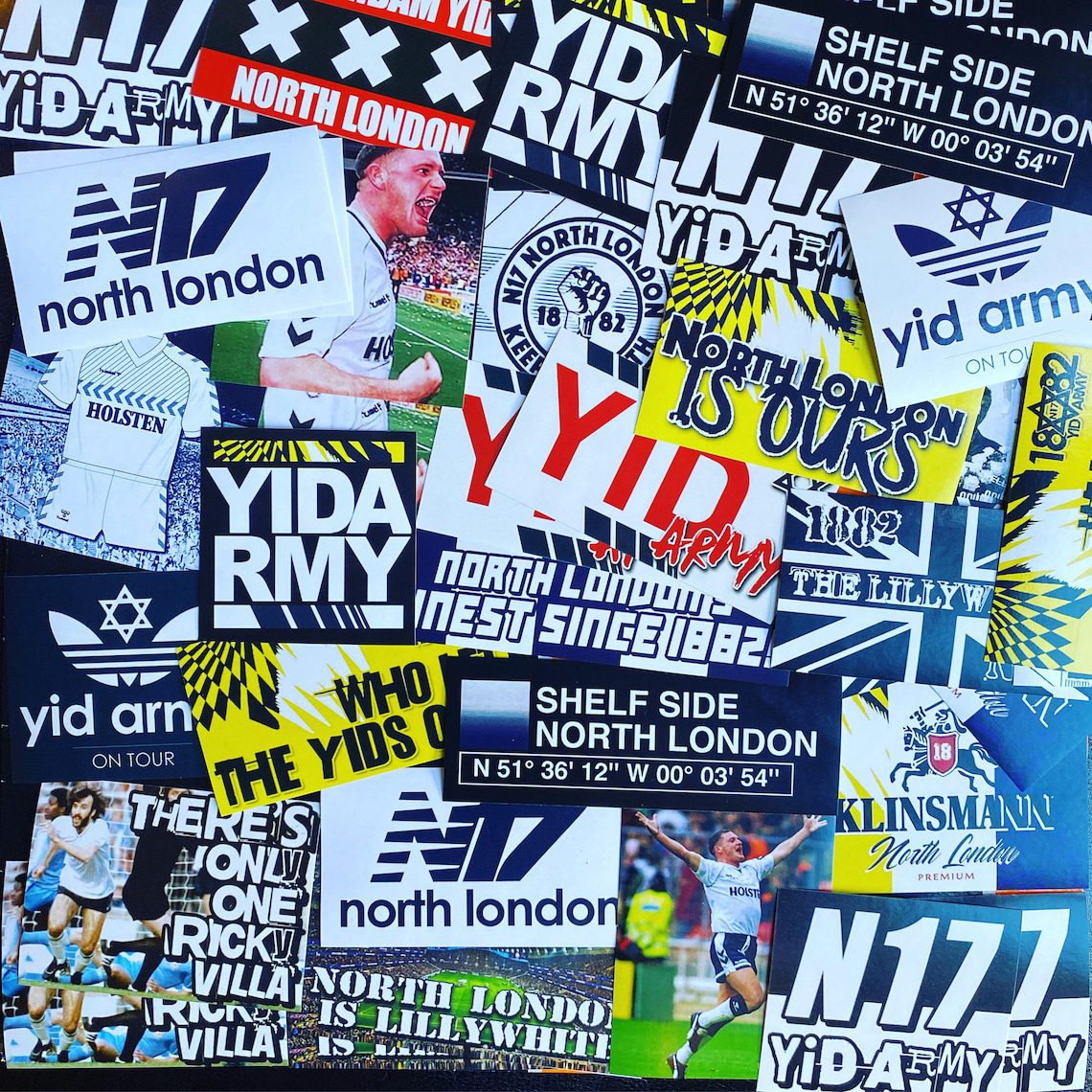 100 x Tottenham Stickers - Based on Spurs Poster Shirt Scarf Pin Badge Programme THFC Adidas White Hart Lane Flag Hotspurs Ultras Gift - Image 2