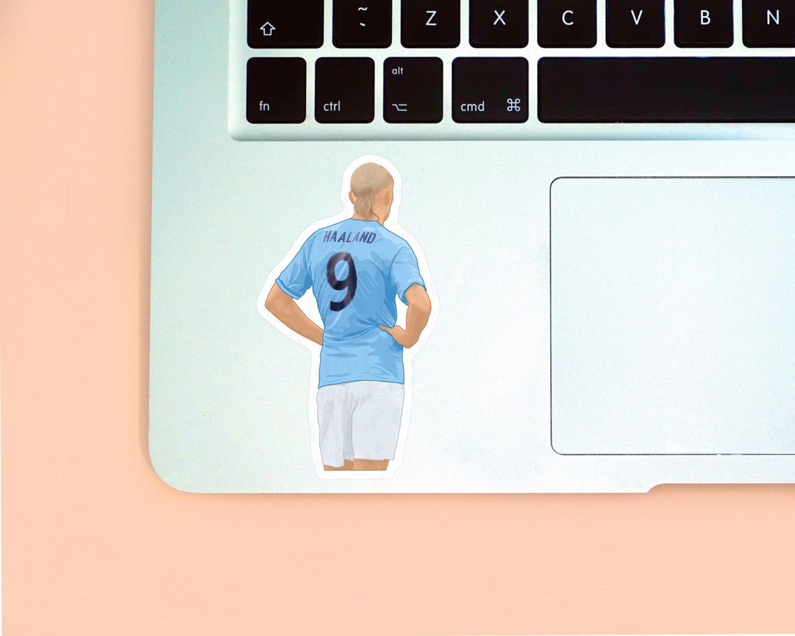 Erling Haaland Vinyl Sticker, Manchester City Sticker, Football Laptop Stickers, Champions League, Premier League Stickers, Football Gifts - Image 3