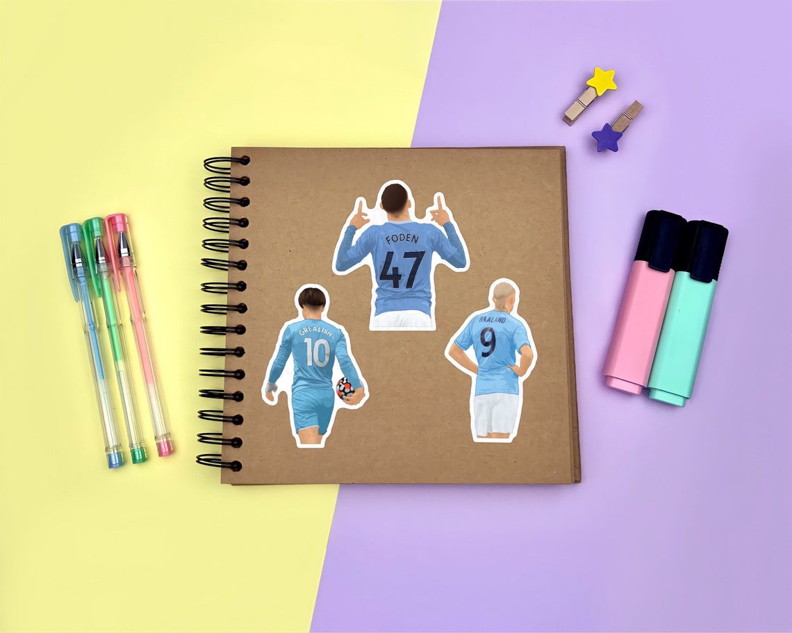 Erling Haaland Vinyl Sticker, Manchester City Sticker, Football Laptop Stickers, Champions League, Premier League Stickers, Football Gifts - Image 4