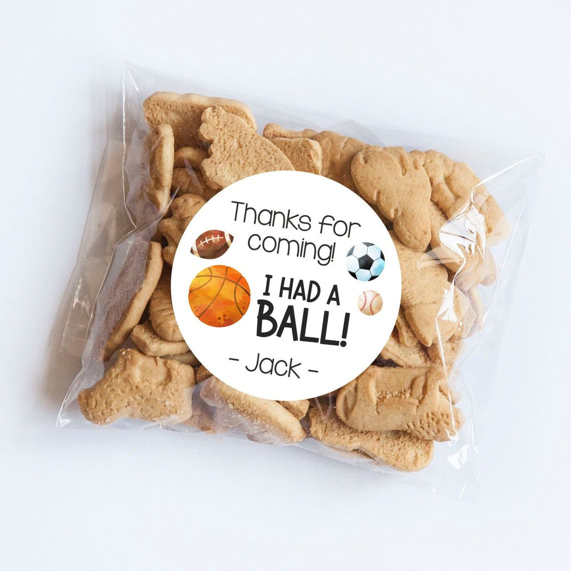Sports Birthday Stickers, Had a Ball, Sports Theme, Sports Birthday, Thanks for Coming, Favors, Sports Party, Soccer, Basketball, Football - Image 2