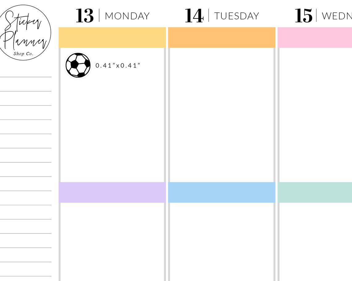 Soccer Ball Planner Stickers - Image 3