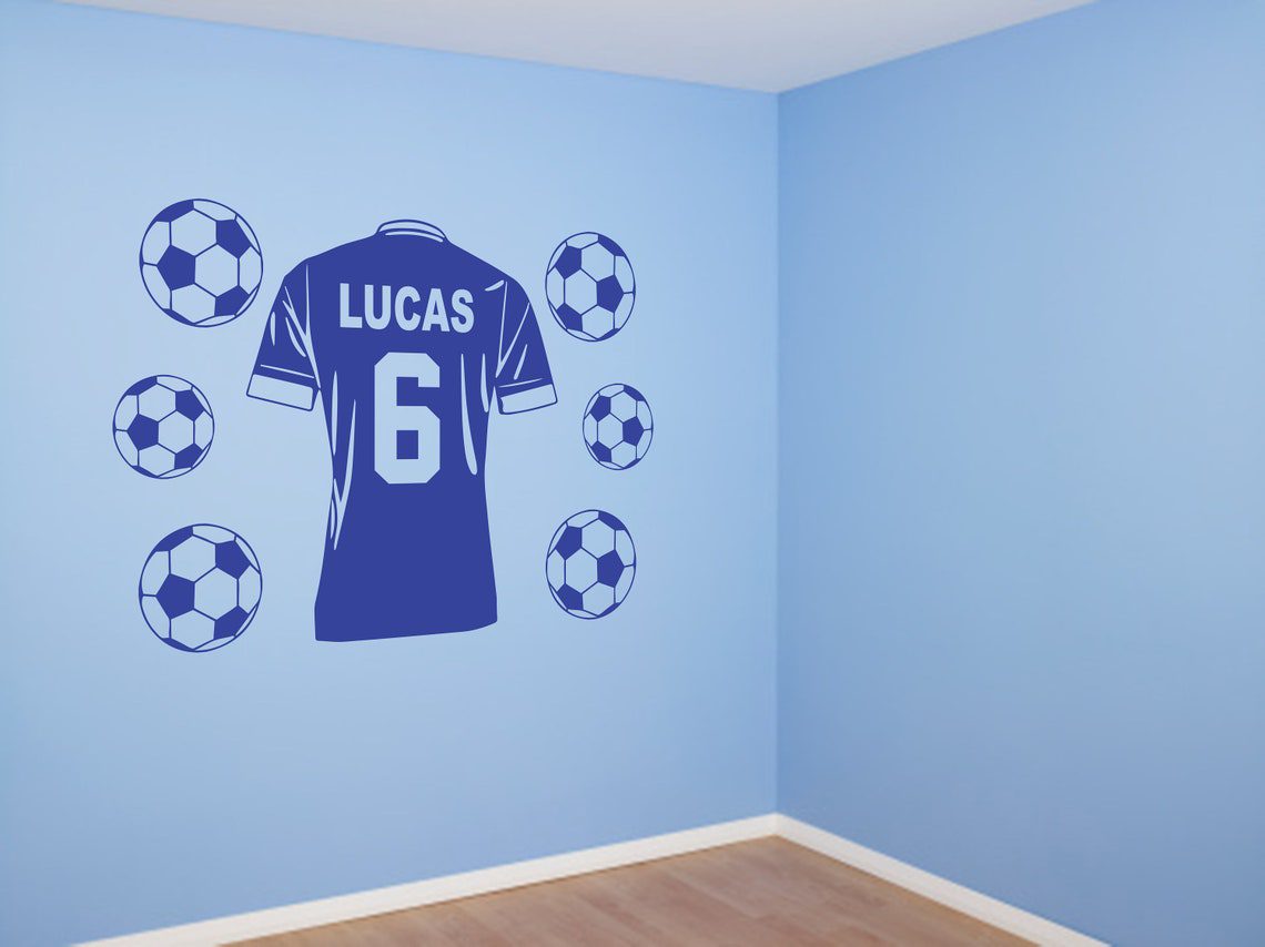 Personalised Football Shirt - Wall Art - Vinyl Transfer - Wall Sticker - Kids Bedroom - Image 7