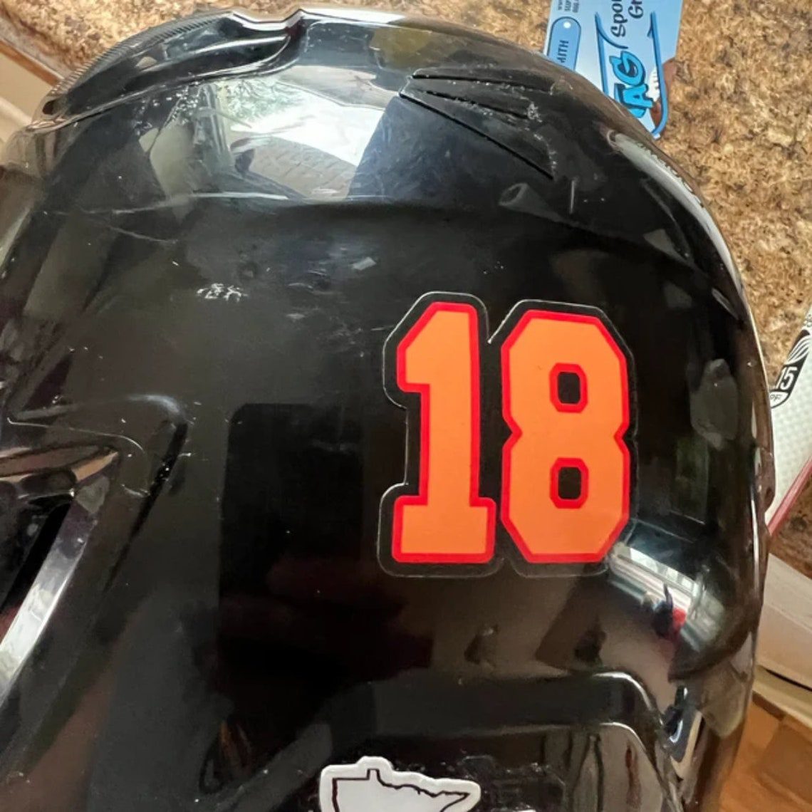 Custom 1 1/2 Inch 0-9 Dye-Cut Helmet Number Sheets, Baseball Numbers, Football Number, Hockey Number, Softball Number, Lacrosse Numbers - Image 9