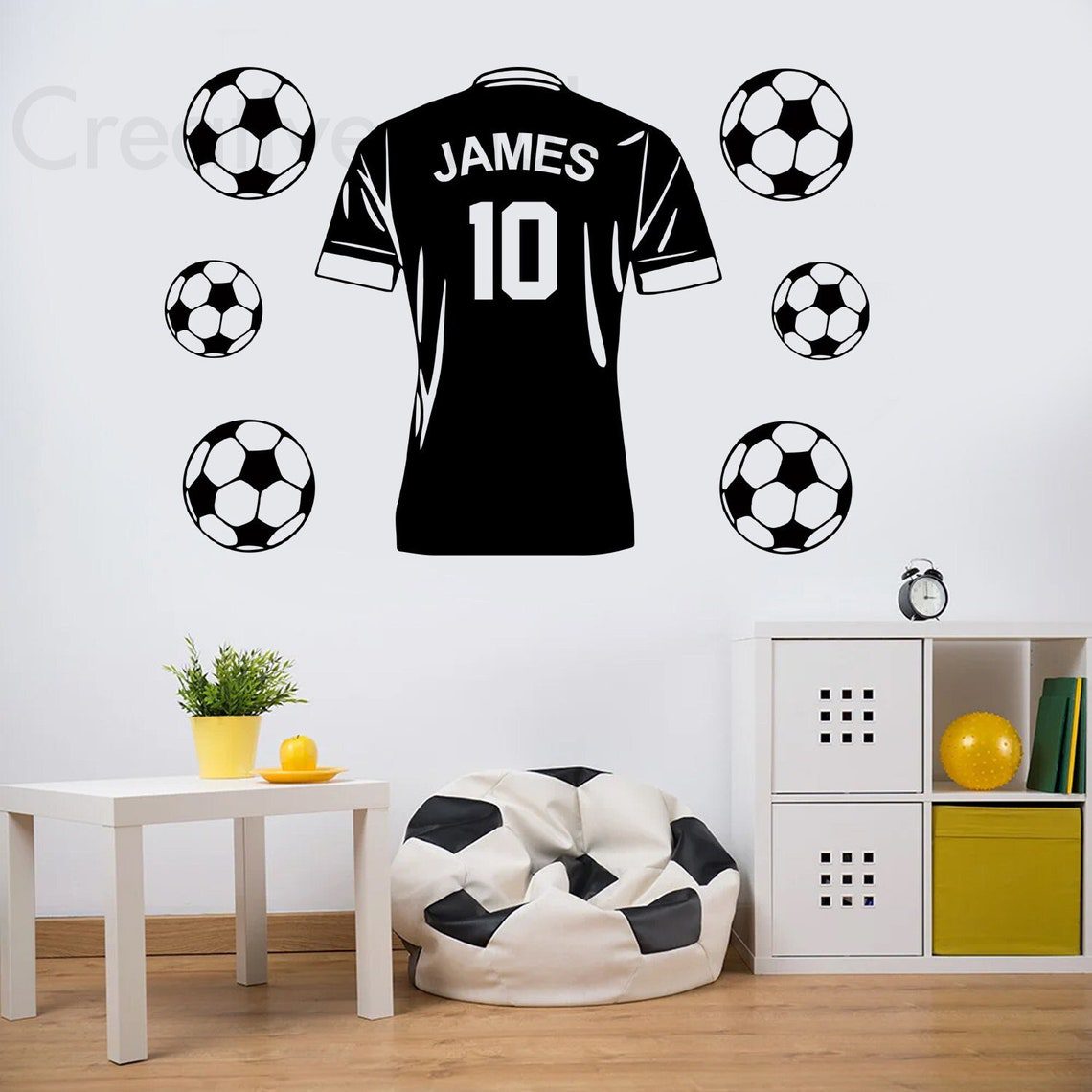 Personalized Football Wall Decal: Boys/Girls Bedroom Decor FB6 - Image 2