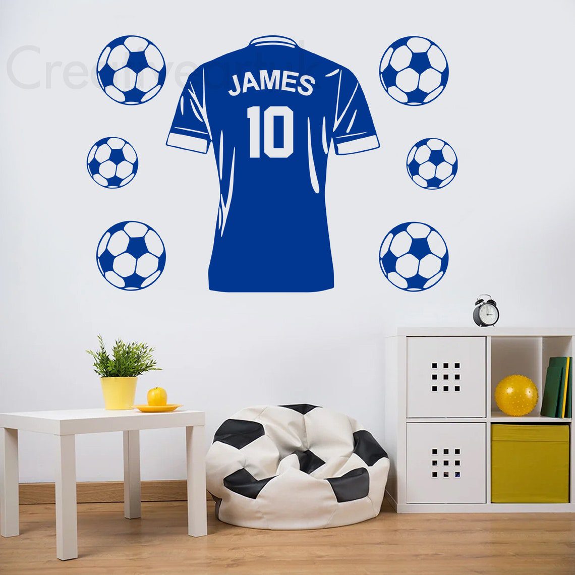 Personalized Football Wall Decal: Boys/Girls Bedroom Decor FB6 - Image 3