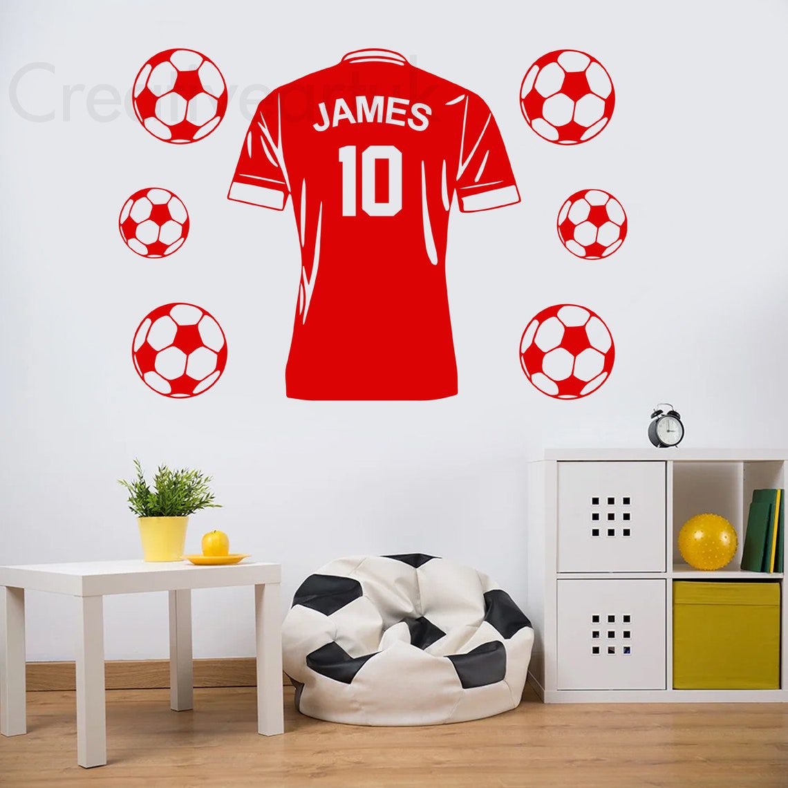 Personalized Football Wall Decal: Boys/Girls Bedroom Decor FB6 - Image 4