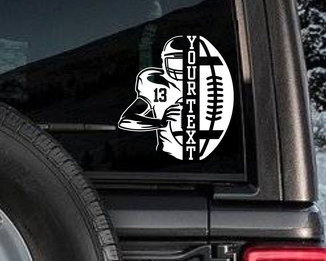 Personalized Football Decal | Football Sticker with Name and Number | Football Team Decal | Football Helmet Decal | Football Mom Decal - Image 5