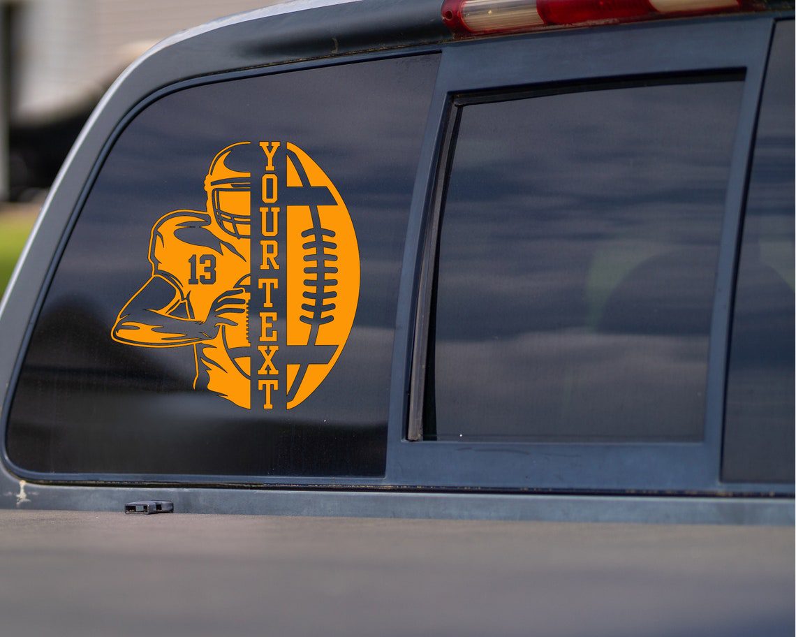 Personalized Football Decal | Football Sticker with Name and Number | Football Team Decal | Football Helmet Decal | Football Mom Decal - Image 3