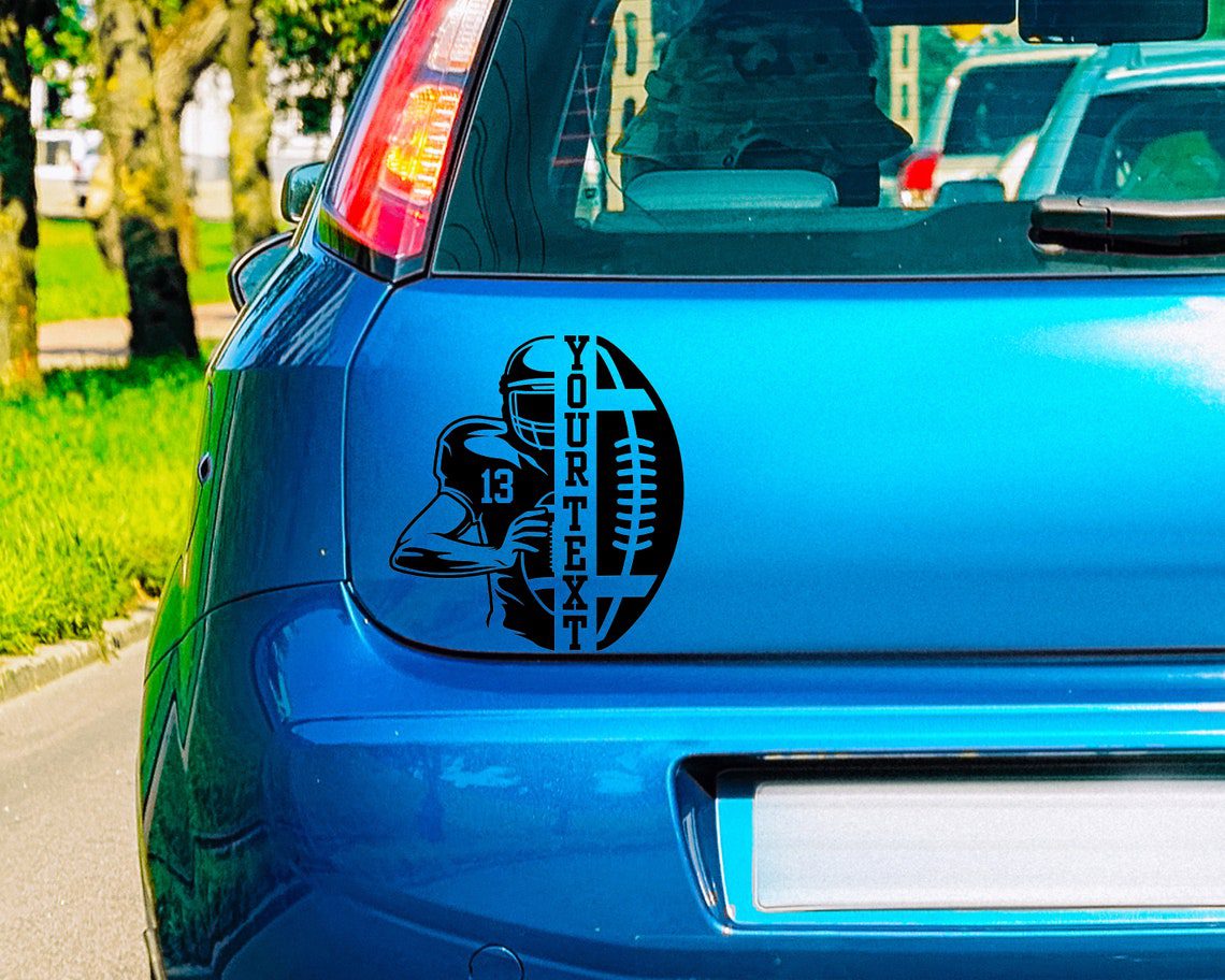 Personalized Football Decal | Football Sticker with Name and Number | Football Team Decal | Football Helmet Decal | Football Mom Decal - Image 7