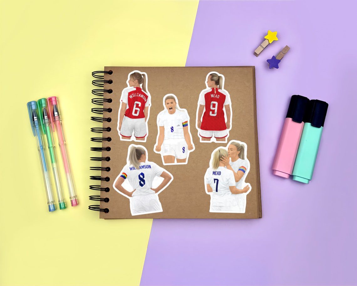 Leah Williamson Vinyl Stickers, Womens Football Sticker, Arsenal Women Stickers, Lionesses Sticker, England Lionesses Gifts, Womens Football - Image 6