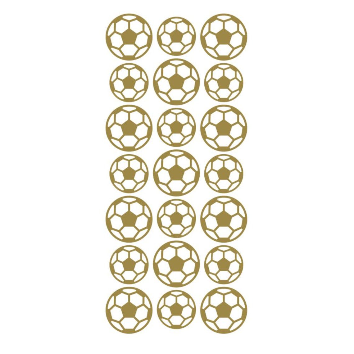 Football stickers, peel off foiled Silver or Gold footballs in 2 sizes - 21 stickers for parties, birthday cards and decorations - Image 3