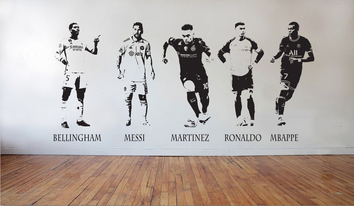Footballers Wall Decals: Messi, Ronaldo, Mbappe, & More - Vinyl Transfers - Image 2