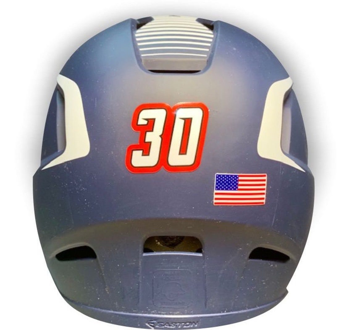 Custom 1 1/2 Inch 0-9 Dye-Cut Helmet Number Sheets, Baseball Numbers, Football Number, Hockey Number, Softball Number, Lacrosse Numbers - Image 5