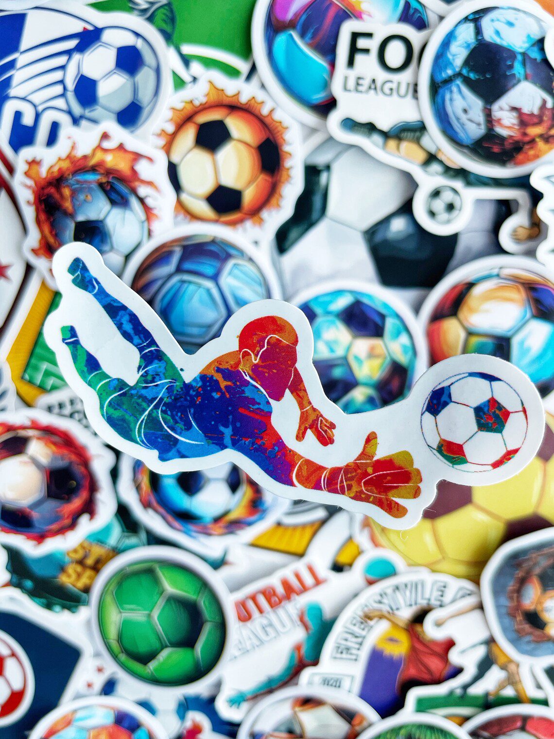 Football Stickers Pack Soccer Stickers Sports Stickers Laptop Stickers Football Gift Kids Party Favour Premier League FIFA World Cup Gift - Image 4