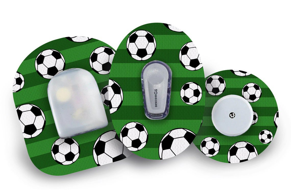 Football Patch for Freestyle Libre, Dexcom G6, Omnipod, & Medtronic CGMs, Waterproof Diabetes Stickers - Image 2