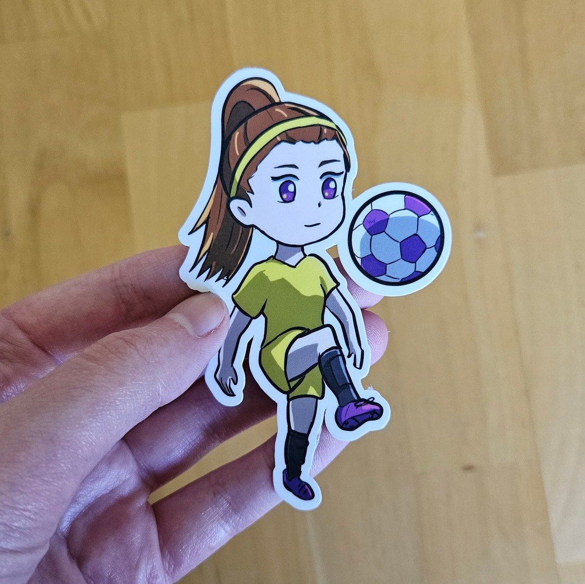 Womens Girls Soccer Football Vinyl Sports Sticker - Image 2