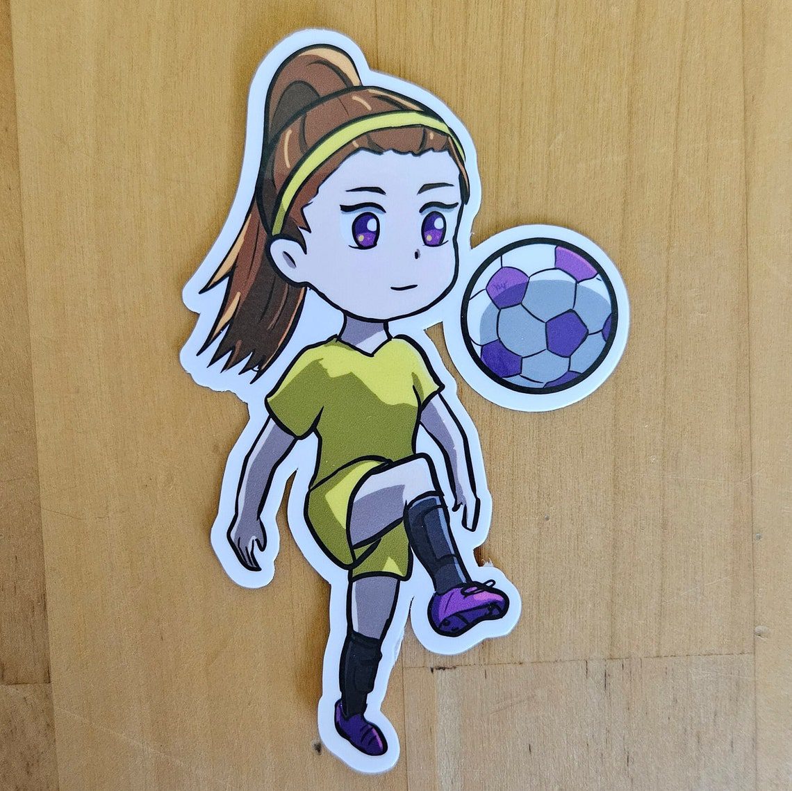 Womens Girls Soccer Football Vinyl Sports Sticker - Image 3