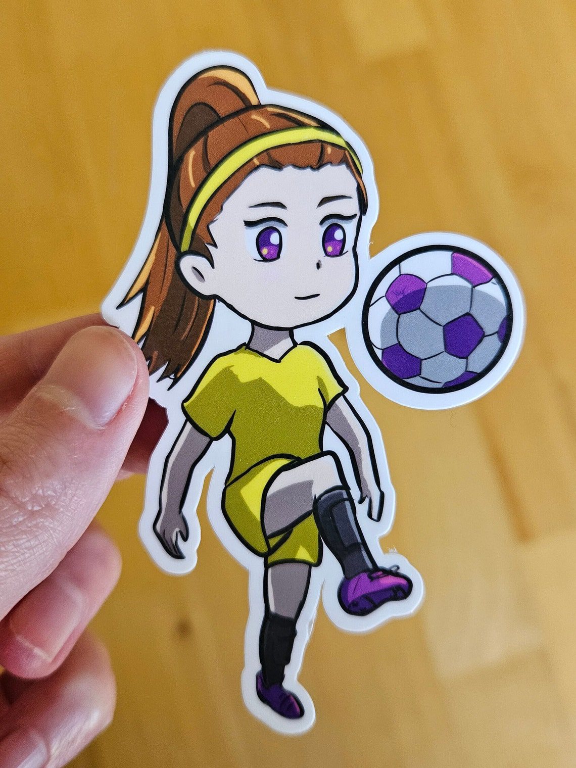 Womens Girls Soccer Football Vinyl Sports Sticker - Image 4