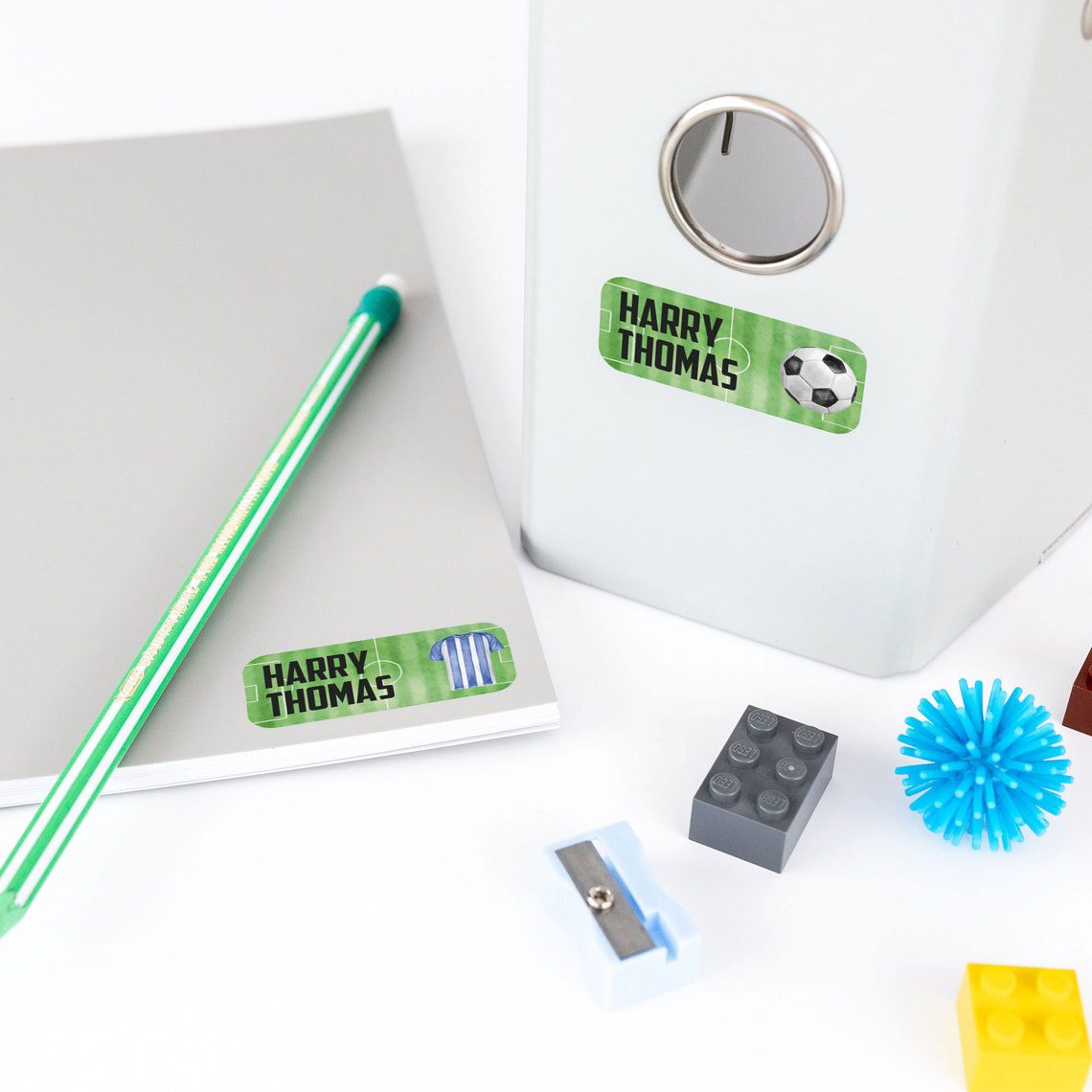 50 or 123 Stick On Name Labels, Football Icons Name Labels, School Name Stickers, School Name Tags, Children’s Name Labels for Clothes - Image 6