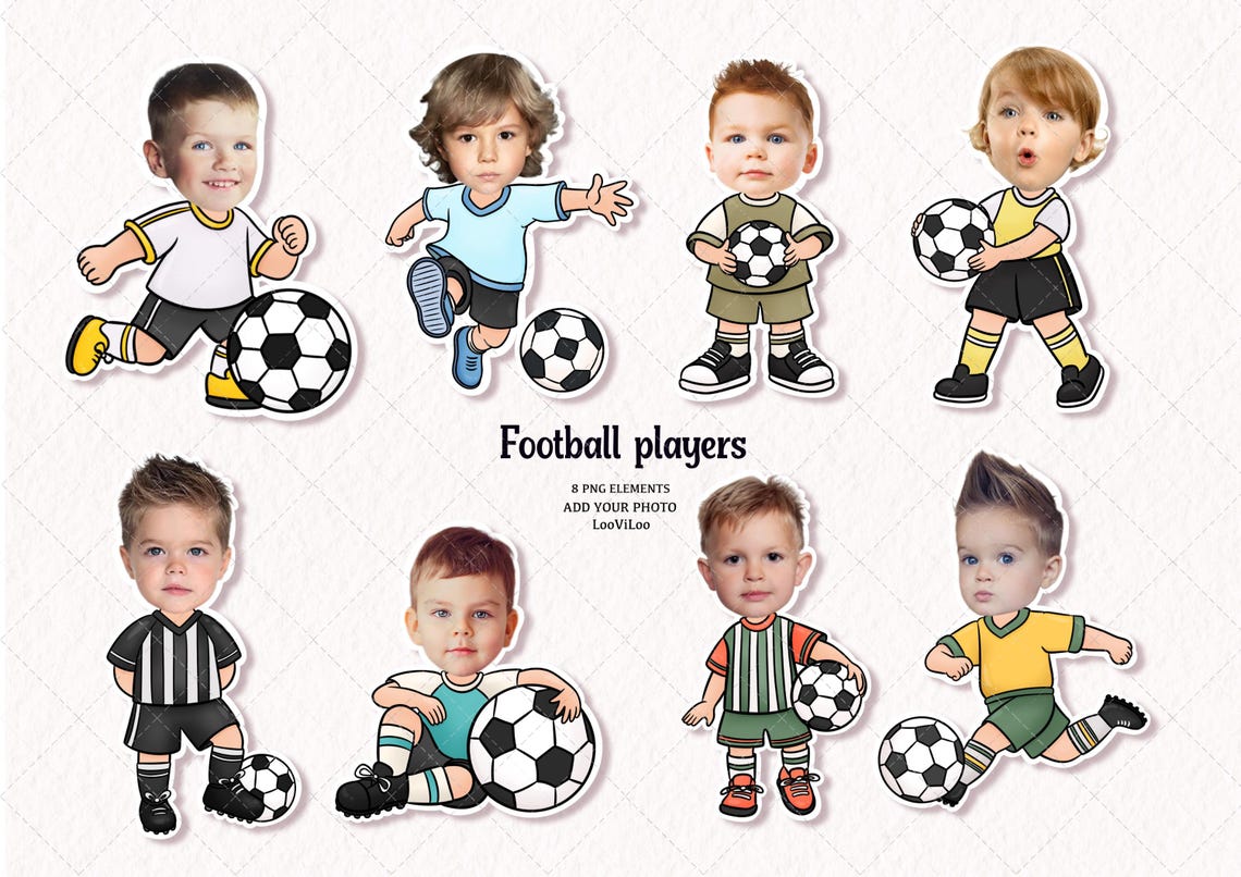 Football Add your Own Photo, Birthday Party, Photo Craft - Image 2