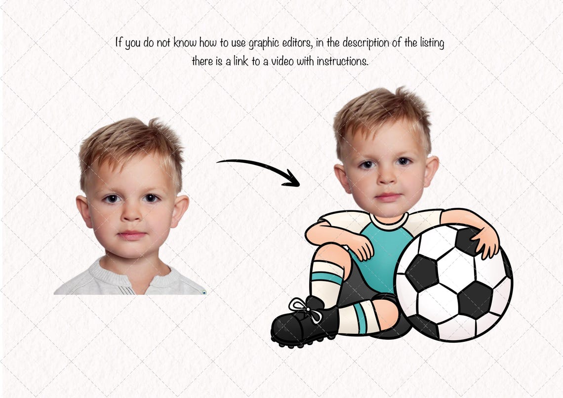 Football Add your Own Photo, Birthday Party, Photo Craft - Image 4