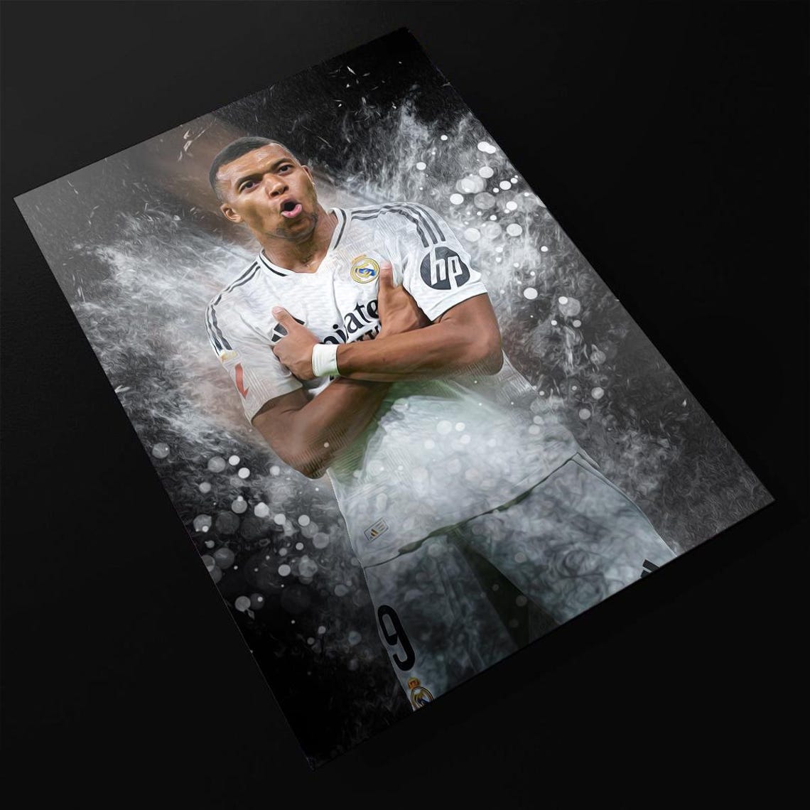 Kylian Mbappe Real Madrid Print Set: Football/Soccer Art (Set of 3) - Image 3