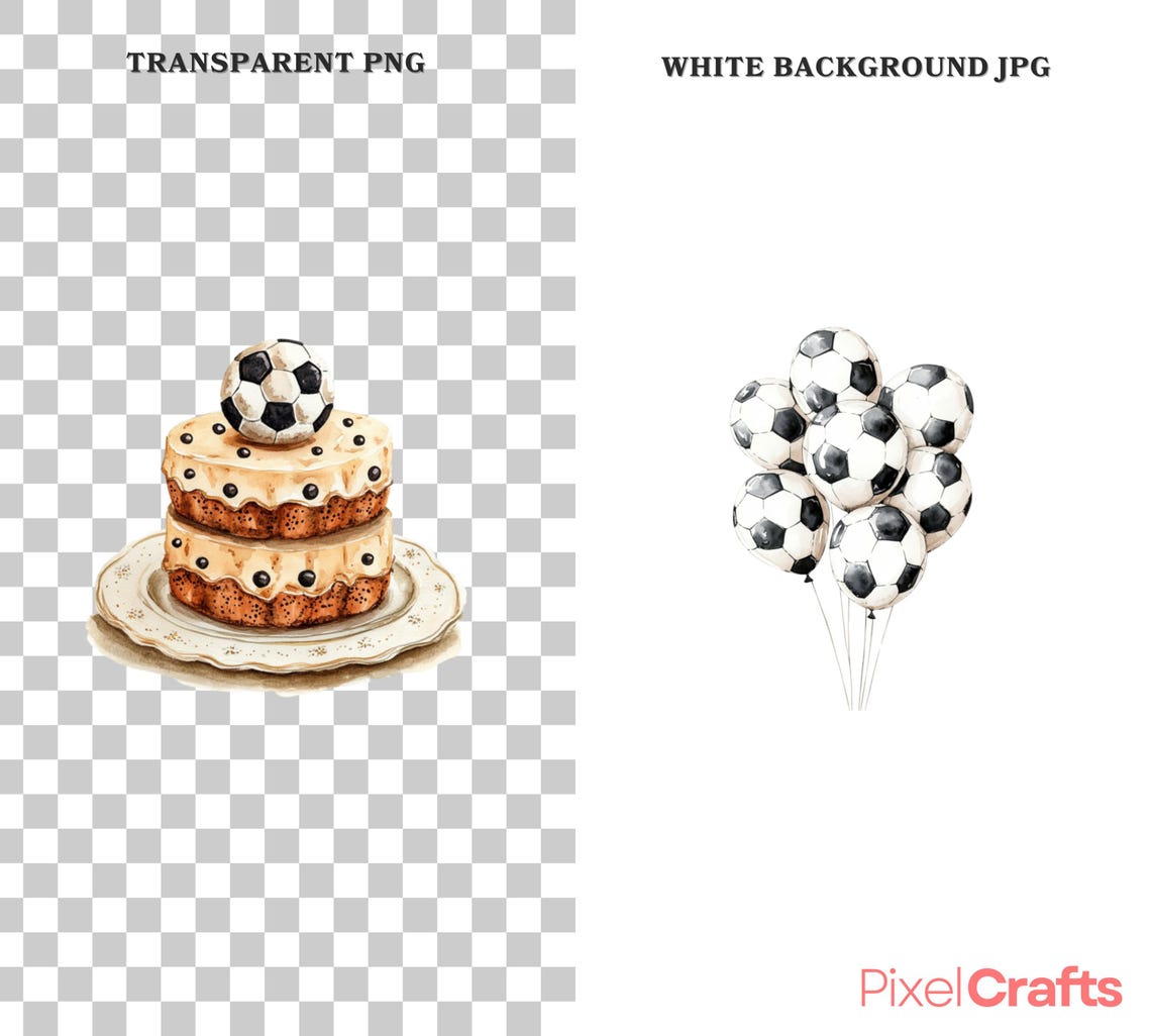 Soccer Clipart Bundle, Watercolor Football Clipart, Soccer Ball Clipart, Soccer Graphics, Sports Clipart, Commercial Use, Digital Download - Image 9