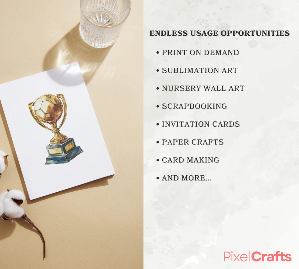 Soccer Clipart Bundle, Watercolor Football Clipart, Soccer Ball Clipart, Soccer Graphics, Sports Clipart, Commercial Use, Digital Download - Image 8