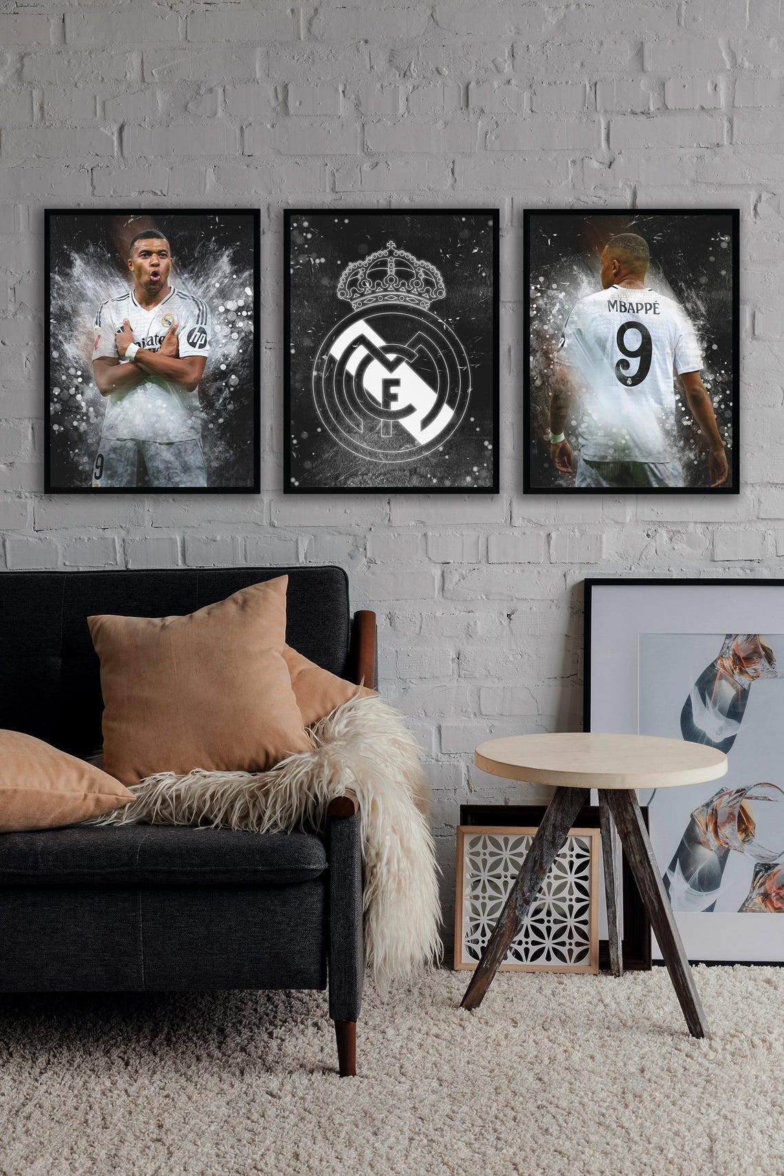 Kylian Mbappe Real Madrid Print Set: Football/Soccer Art (Set of 3) - Image 7