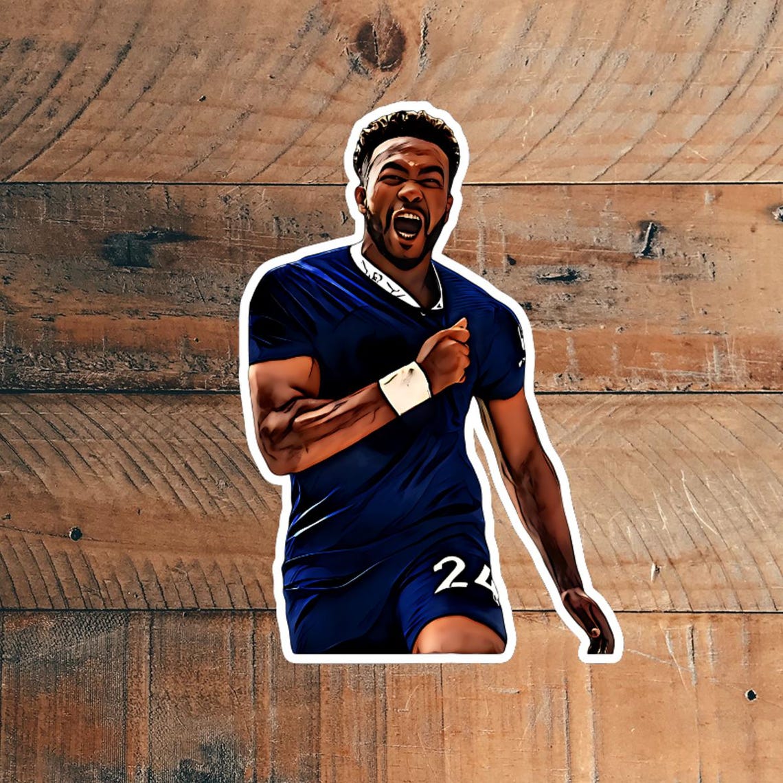 Illustrated Cartoon Realistic Football Soccer English London Blue stickers - Image 2