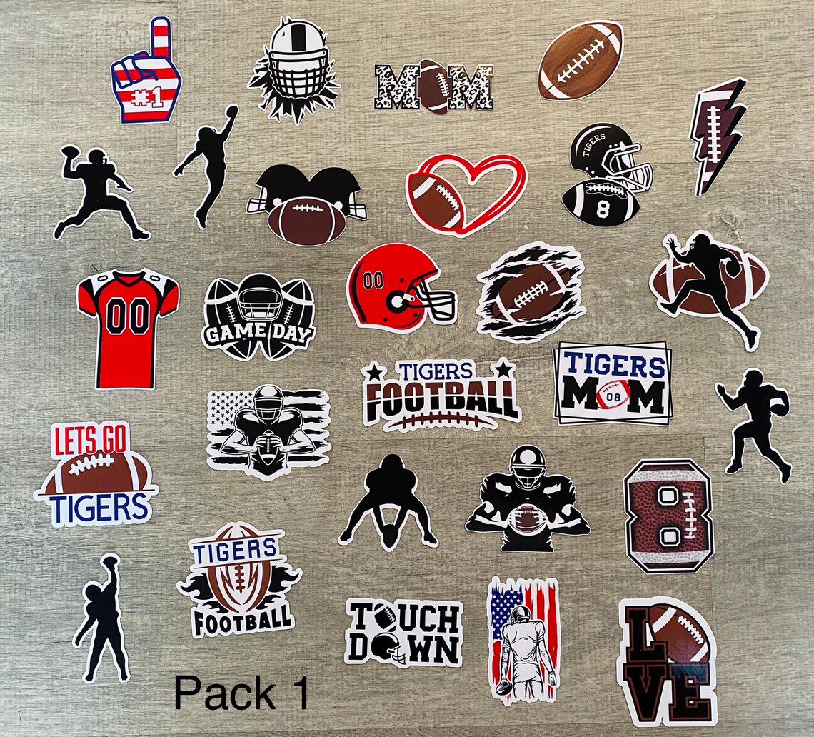 American Football Stickers Personalised - Image 2