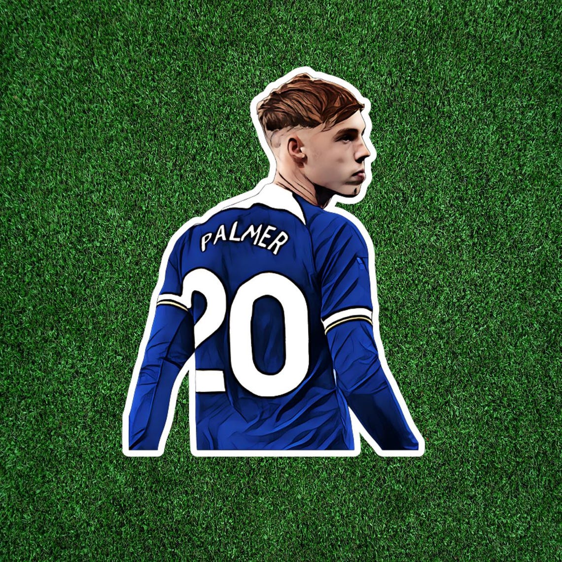 Illustrated Cartoon Realistic Football Soccer English London Blue stickers - Image 4