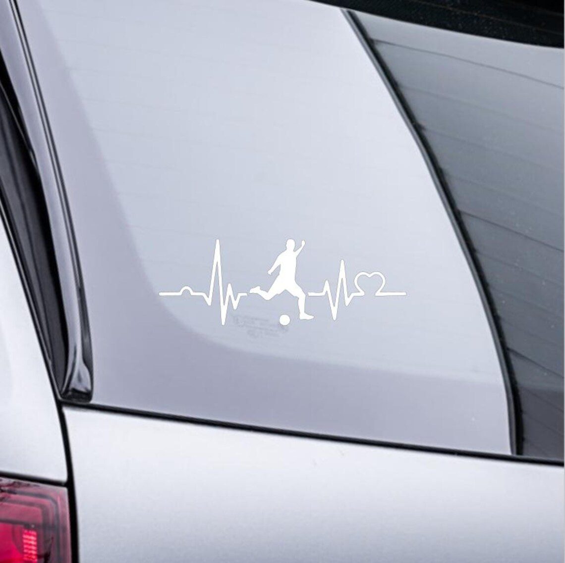 Heartbeat Football Sticker -6 Sizes 21 Colors- Soccer Offside Leisure Ball - Image 5