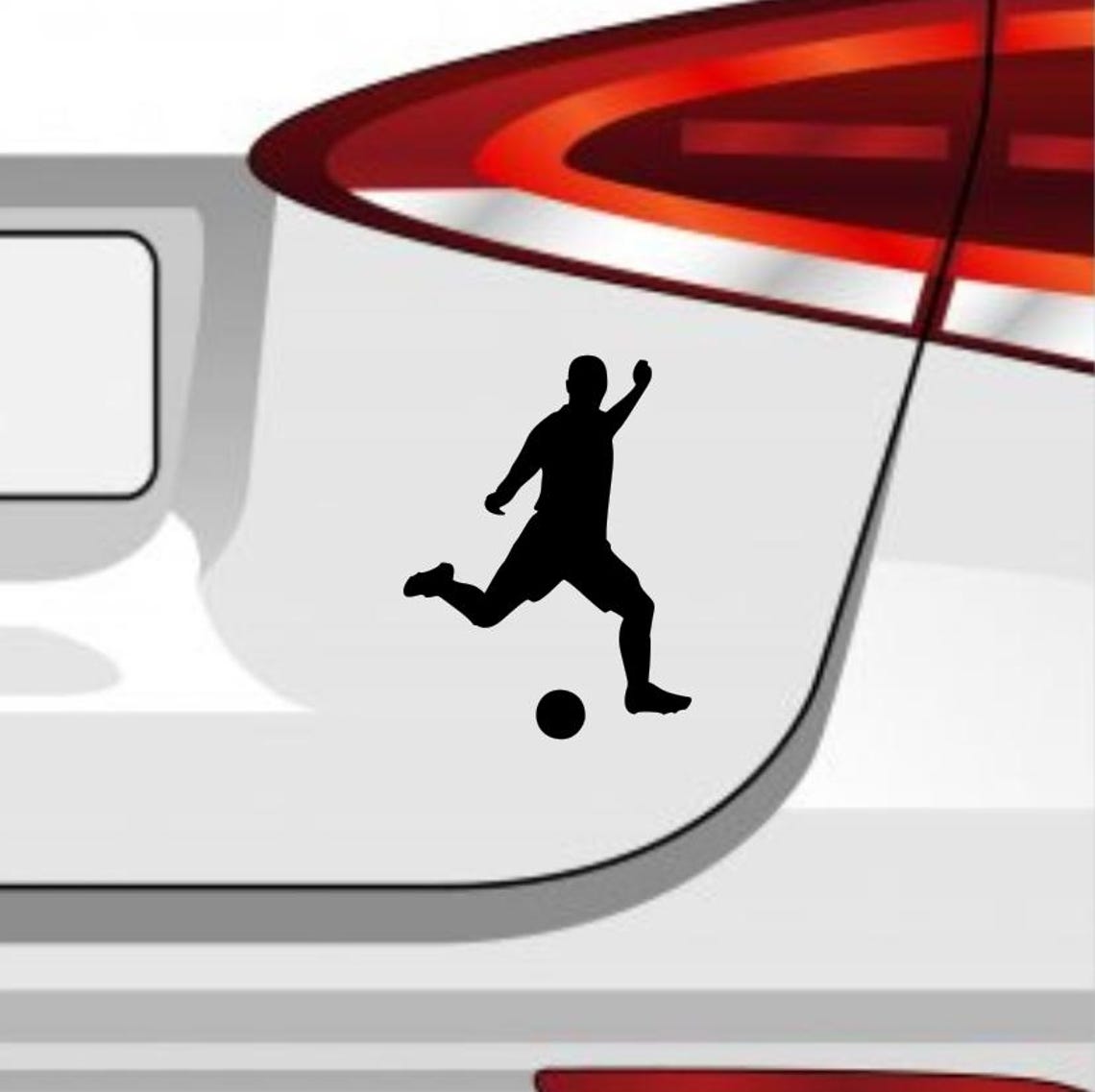 Football Player Sticker -6 Sizes 21 Colors- Soccer Kicking Hobby Leisure Foul - Image 4