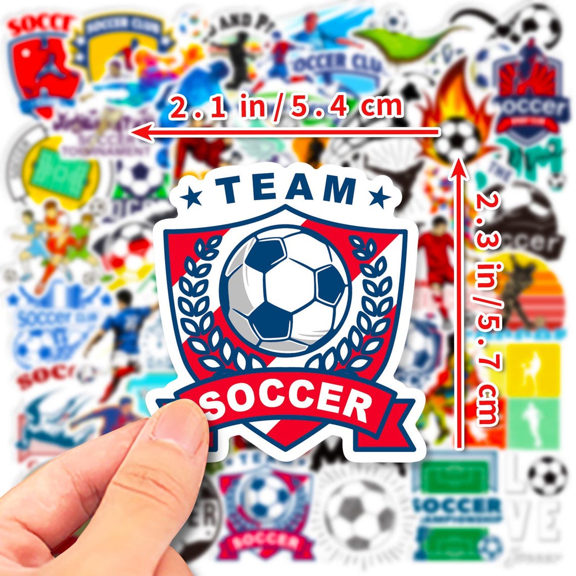 100Pcs Football Stickers,Decorative Stickers,Waterproof Laptop Stickers,Sticker for Kids Toys Gifts - Image 6