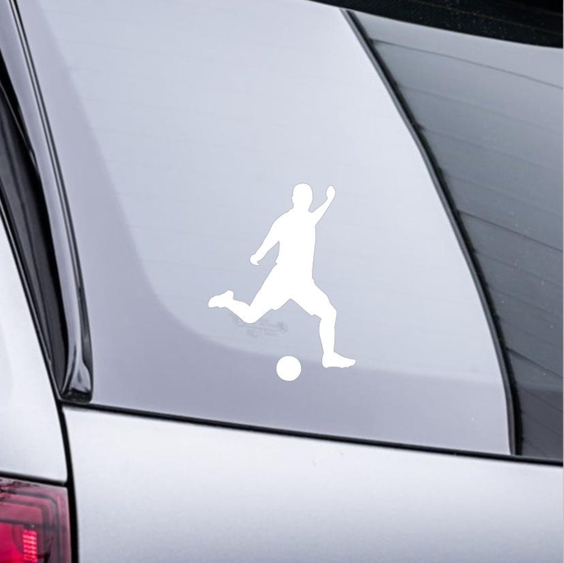 Football Player Sticker -6 Sizes 21 Colors- Soccer Kicking Hobby Leisure Foul - Image 5
