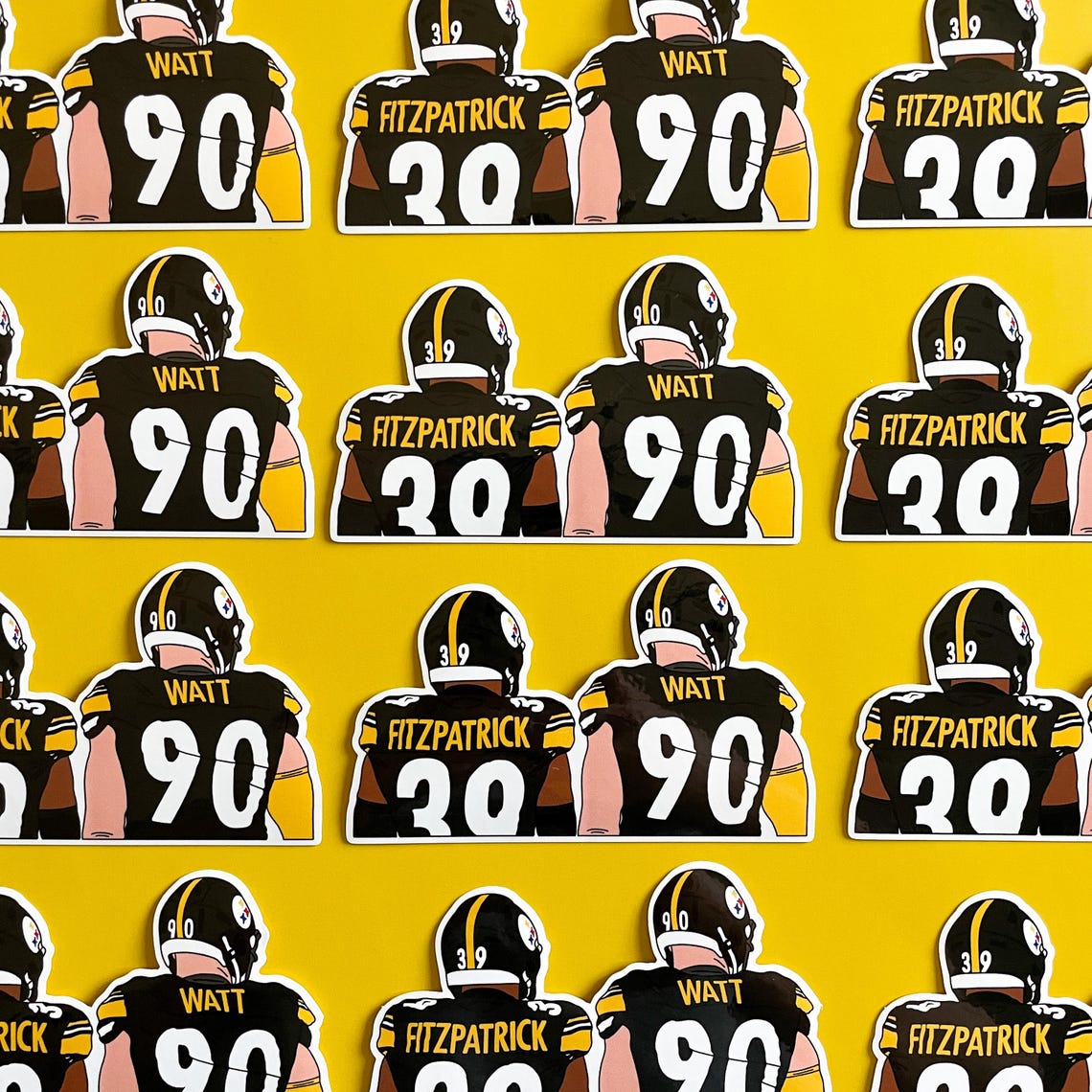 Pittsburgh Football Sticker - Waterproof, Glossy Finish - Image 4