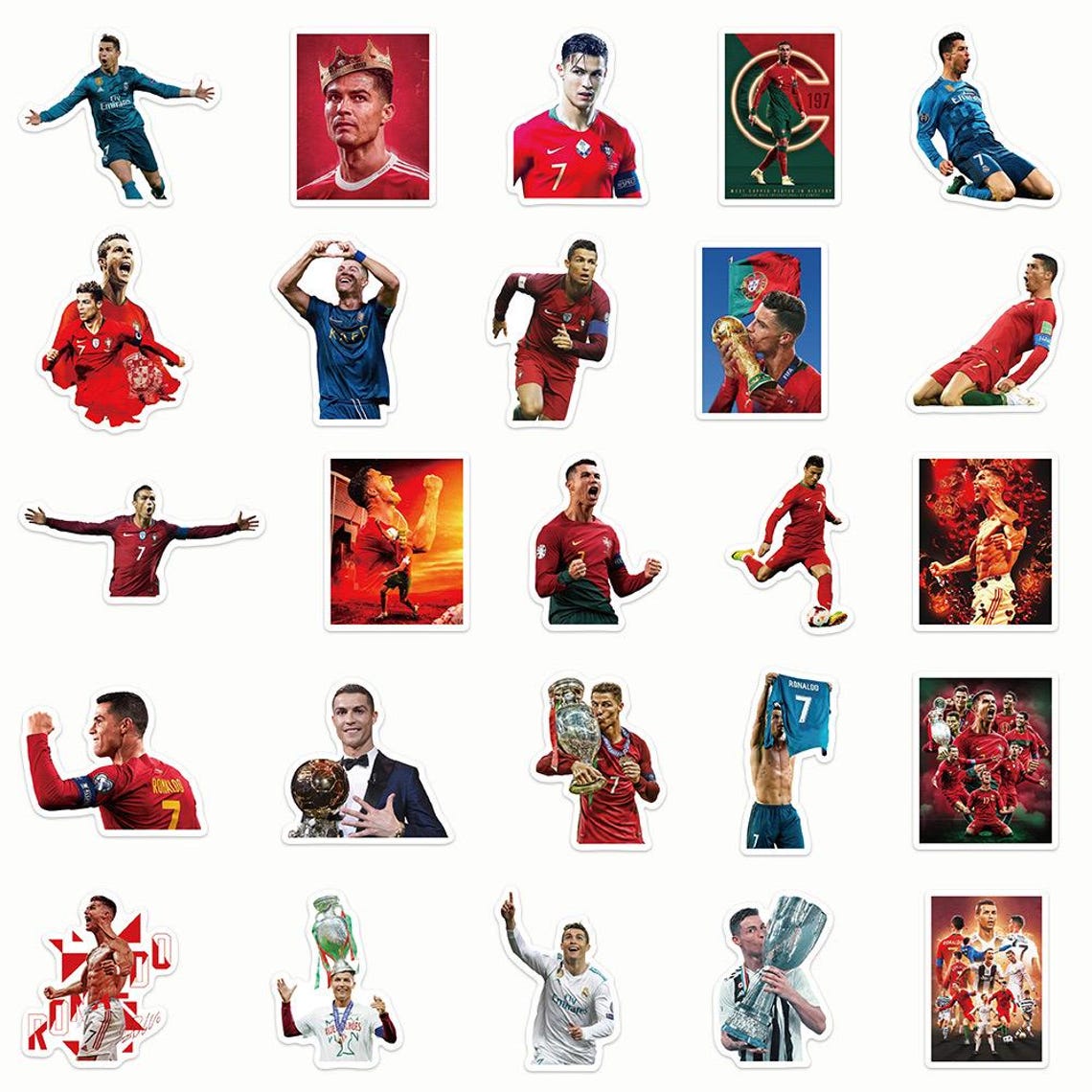 Cristiano Ronaldo & Messi Stickers Pack: DIY Creative Waterproof Vinyl Decals(50Pcs/set) - Image 5