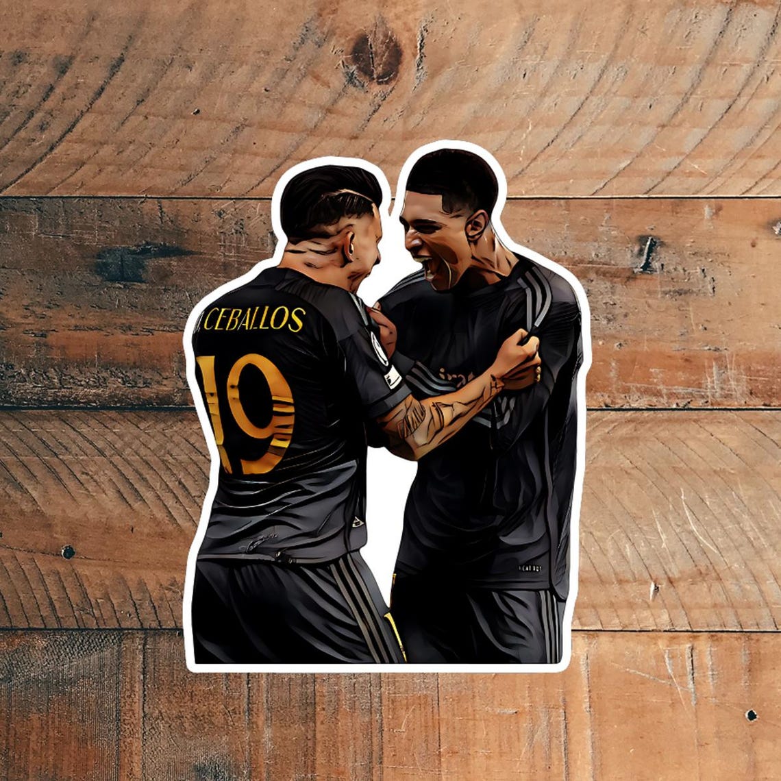 Illustration realistic cartoon style vinyl soccer Football stickers - Image 3