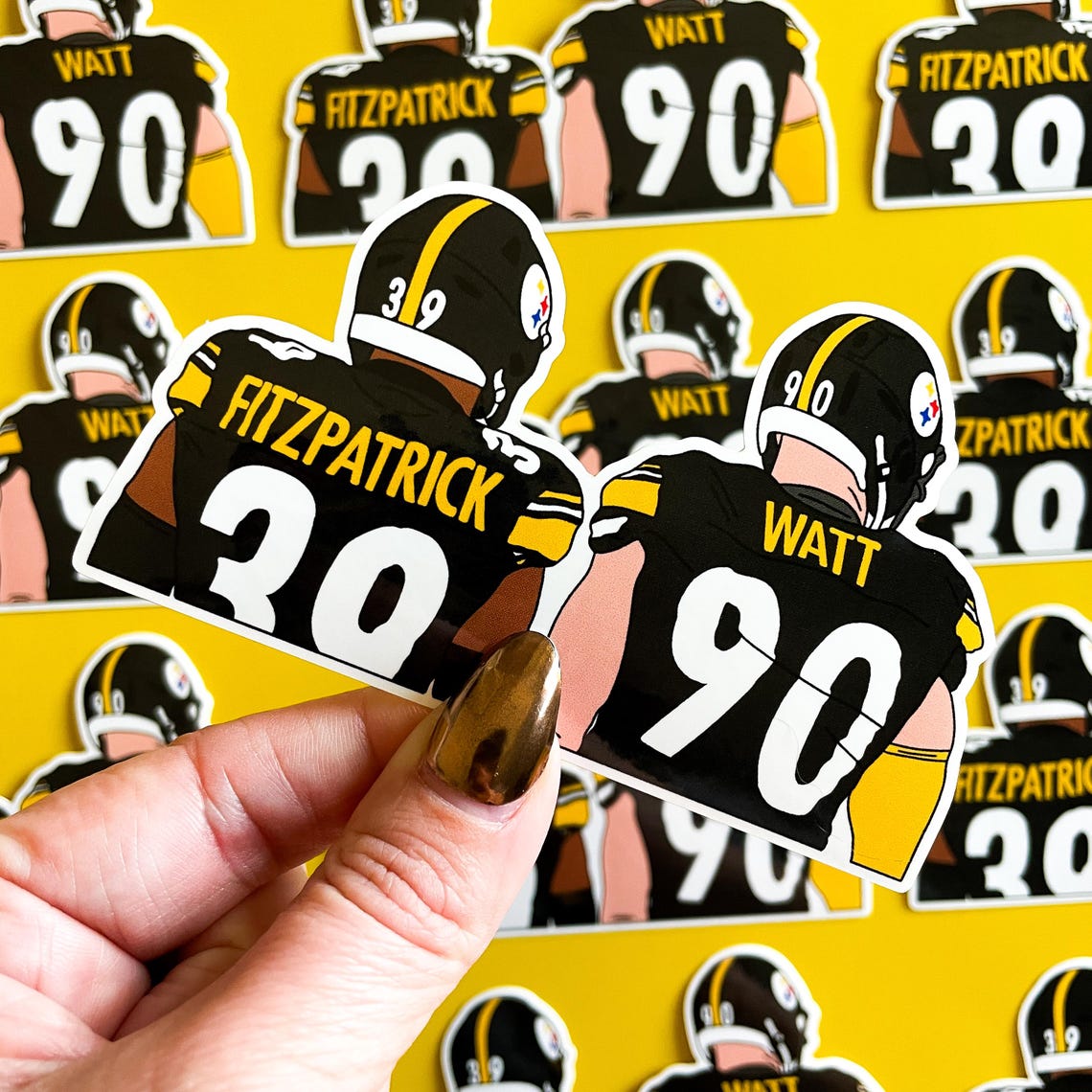 Pittsburgh Football Sticker - Waterproof, Glossy Finish - Image 2