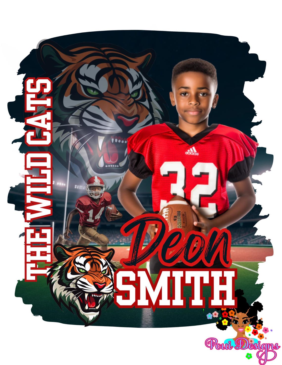 Football Canva Editable Template ,Football Celebration,Celebration, Personalized Design Your Own, Football season - Image 2