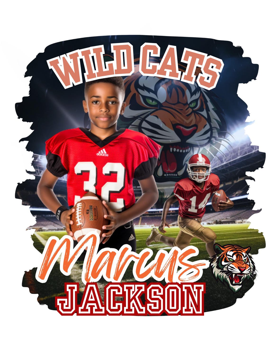 Football Canva Editable Template ,Football Celebration,Celebration, Personalized Design Your Own, Football season - Image 4