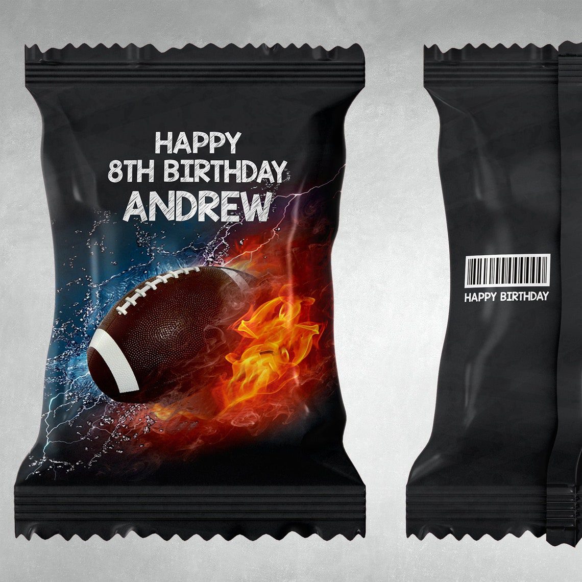 Football Birthday Chips Bag Label: Personalized Party Favor (Digital Download) - Image 2