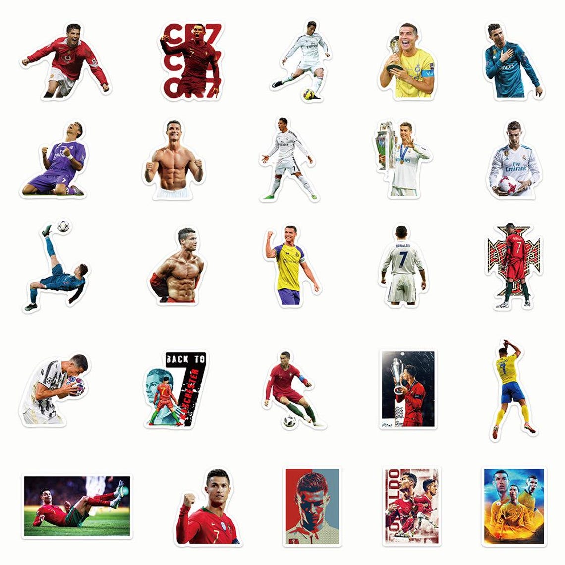 Cristiano Ronaldo & Messi Stickers Pack: DIY Creative Waterproof Vinyl Decals(50Pcs/set) - Image 4
