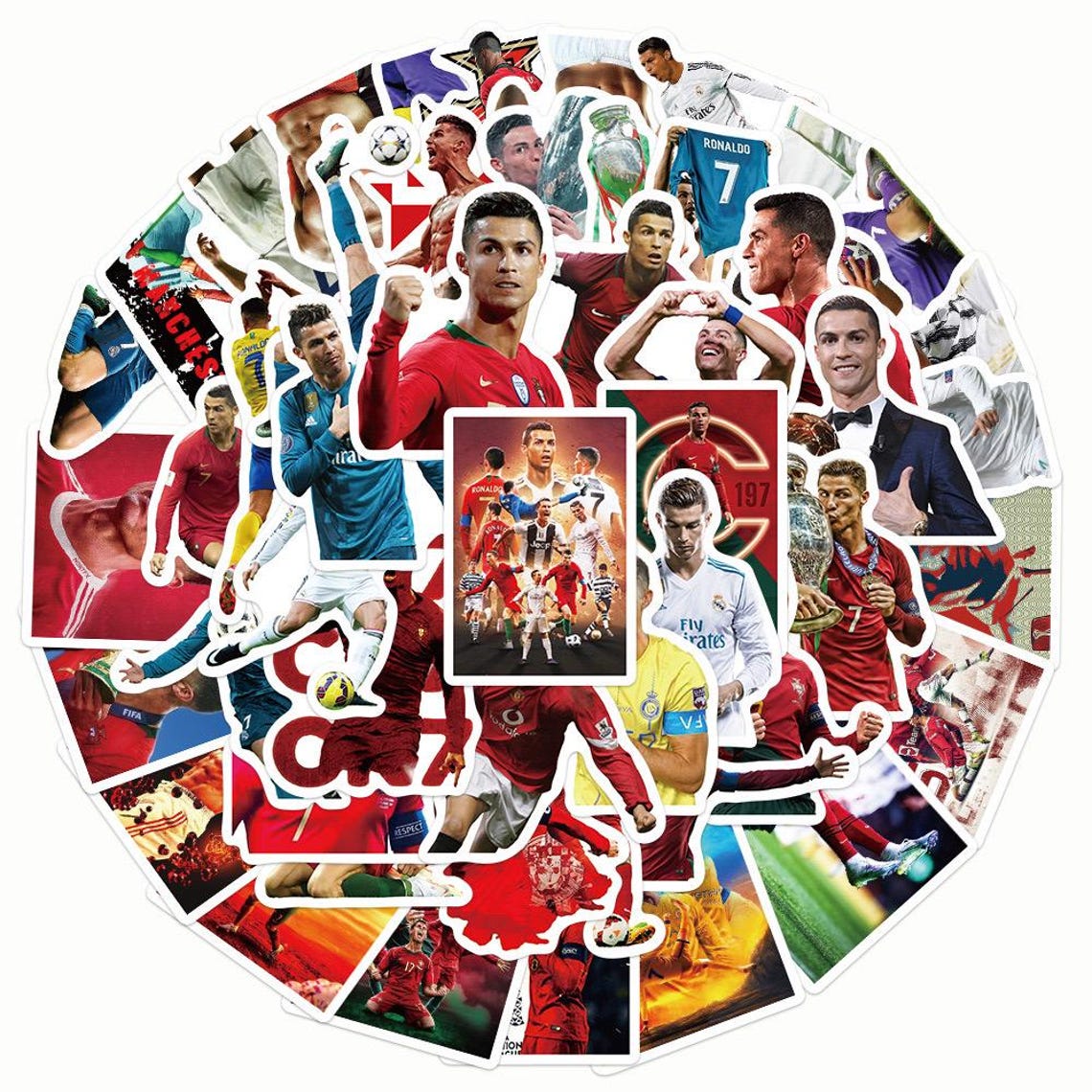 Cristiano Ronaldo & Messi Stickers Pack: DIY Creative Waterproof Vinyl Decals(50Pcs/set) - Image 3