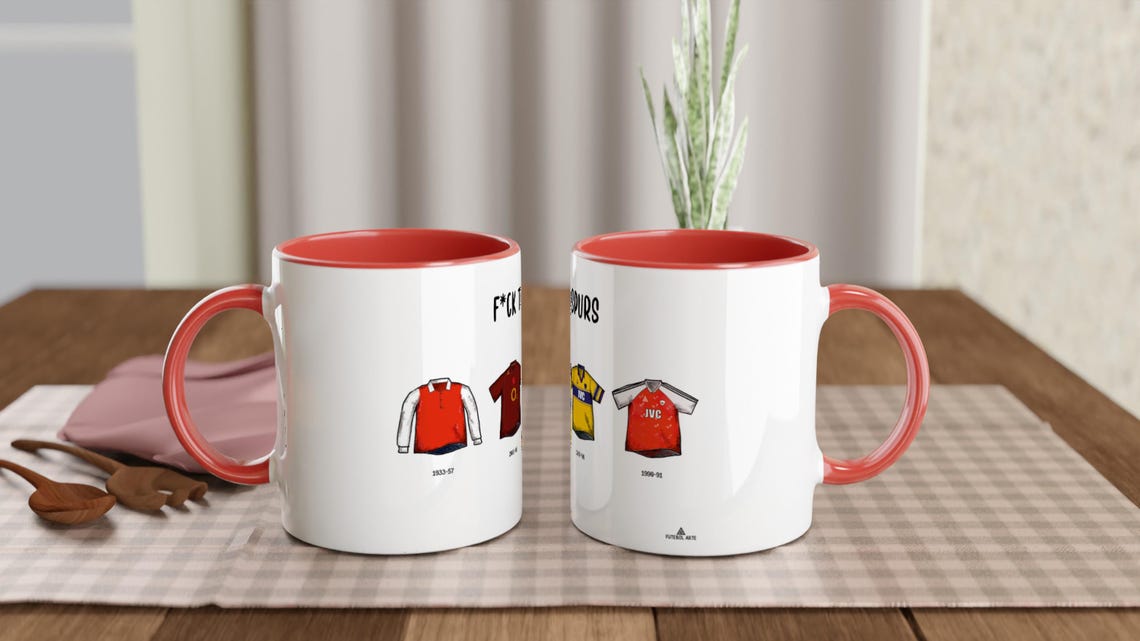 Arsenal Mug | Football Kits Through The Ages | Funny Gift - Image 3