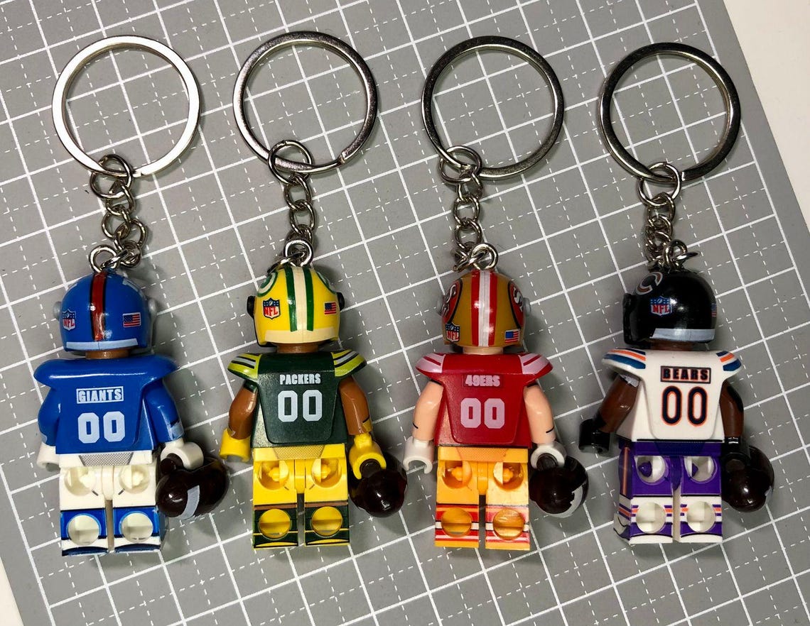 Custom made football themed keyring/keychain/Ornament - Choose from 49ers/Chargers/Ravens/Broncos/Cowboys/Bears/Bills/Chiefs and more - Image 9